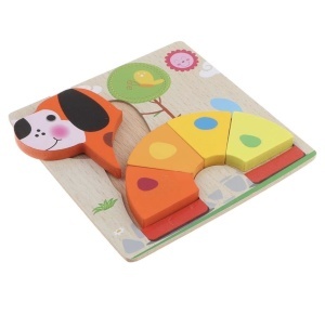 Puzzle 3D din Lemn Model Catel, 5 piese, tip Montessori #JJ5639 - Img 4