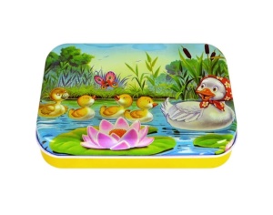 Puzzle 60 de piese din Lemn în cutie metalică, model Rățușca cea Urâtă #JJ5116 - Img 6