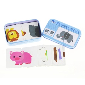Puzzle Cognitiv Asociere in Cutie Metalica , Animale, 32 piese #JJ5311 - Img 4