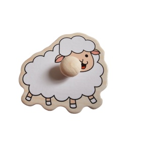 Puzzle incastru din lemn Animale Domestice cu maner #JJ5022 - Img 3