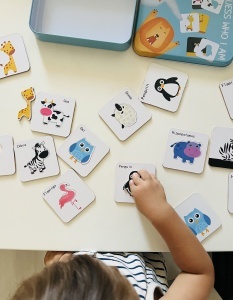Puzzle Montessori de asociere în cutie metalică Guess Who I Am, Animale, 24 piese #JJ5023 - Img 6