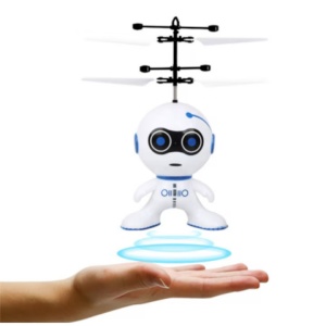 Robotel Zburator Interactiv cu Inductie palmara, USB, Alb #JJ5508 - Img 2