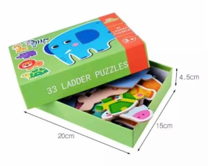 Set 6 Puzzle-uri cu Piese Mari, din carton gros - Animale din Savana #JJ5088 - Img 4