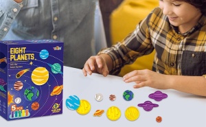 Set creativ “Opt Planete” din Plastelina, multicolor#JJ5391 - Img 3