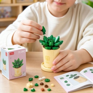 Set de Constructie cu 12 Plante Suculente in Ghiveci, ambalate individual, din ABS, compatibile Lego #JJ5631 - Img 7