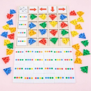 🌈Oferta zilei❗ Joc de Logica si Dezvoltare Cognitiva Montessori din Lemn #JJ5018 - Img 2