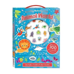 Animal World: Sparkly Activity Case & Puffy Stickers - 3 books #BK531