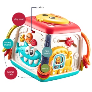 Cub Educativ Interactiv cu Activitati 6 in 1 pentru bebelusi #JJ5351 - Img 5