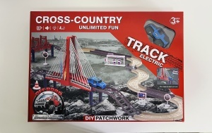 Joc de Constructie Circuit cu Masina Electrica Offroad, Lumini, Sunete si Pod suspendat#JJ5471 - Img 2