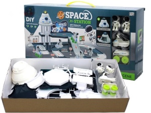 Joc de Constructie Interactiv Statie Spatiala cu Circuit si Astronauti #JJ5344 - Img 2