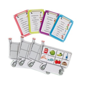 Joc Educativ Bilingv în Română și Engleză “La Supermarket” cu Liste de cumpărături #JJ5127 - Img 4