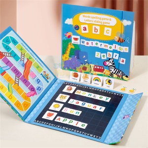 Joc educativ Carte Magnetica Montessori Recunoastere Litere si Formare Cuvinte #JJ5655