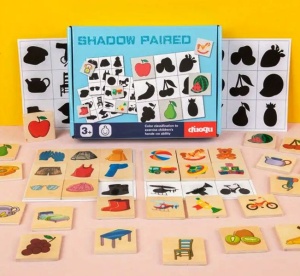 Joc Educativ de Asociere cu Umbre din Lemn, 40 piese, tip Montessori #JJ5299 - Img 4