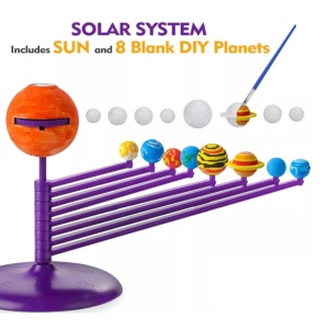 Joc STEM Educativ si Creativ Sistemul Solar cu Proiector, pictura planete #JJ5393 - Img 8
