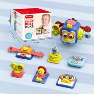 Jucarie Busy Cub Montessori cu Activitati, Model Pinguin #JJ5498 - Img 8