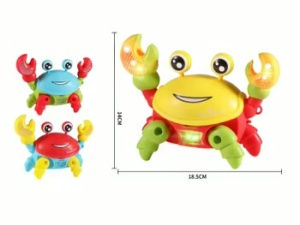 Jucarie Interactiva Crab Dansator cu Lumini, Muzica si Snur de tras #JJ5350 - Img 3