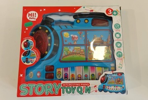 Jucarie muzicala Pian interactiv, forma de Trenulet, cu lumini #JJ5250 - Img 2