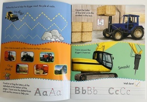Learn to Write - Wipe Clean - Tractors and Diggers #BK364 - Img 2