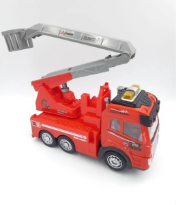 Mașină de pompieri cu pulverizator de apă, sunete și lumini, design realist, Rescue Fire Truck #JJ5041 - Img 7
