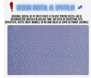 Puzzle 60 de piese din Lemn în cutie metalică, model Rățușca cea Urâtă #JJ5116 - Img 7