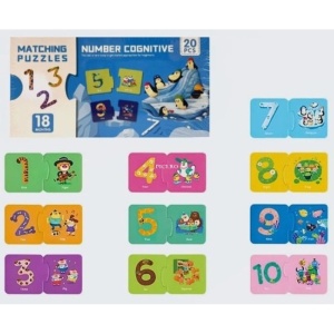 Puzzle cognitiv de asociere Numere, 10 seturi, 20 piese #JJ5027 - Img 5