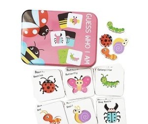 Puzzle Montessori de asociere în cutie metalică Guess Who I Am: Insecte, 24 piese #JJ5084 - Img 6