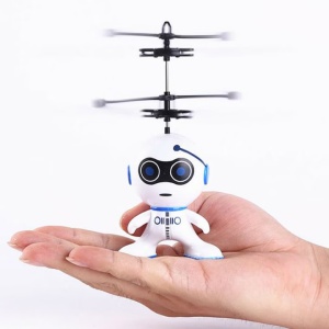 Robotel Zburator Interactiv cu Inductie palmara, USB, Alb #JJ5508 - Img 7