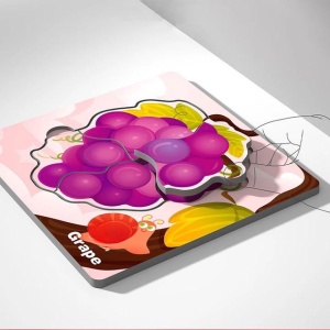 Set 6 Puzzle din carton Fructe, Piese Mari, 6 in 1 #JJ5547 - Img 4