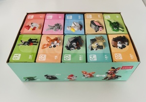 Set de Constructie cu 10 Animale ambalate individual, din ABS, total 361 piese #JJ5123