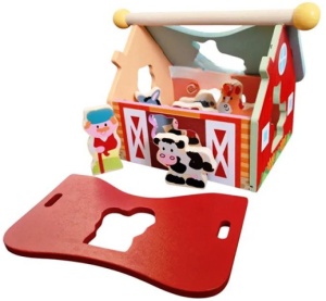 Sortator Ferma Animalelor cu acoperiș detașabil și 6 figurine #JJ5004 - Img 2