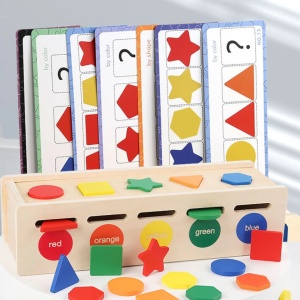 Sortator forme și culori din lemn tip Montessori #JJ5081 - Img 1