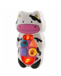 Telefon Interactiv pentru Bebelusi cu Lumini si Sunete, model Vacuta #JJ5417 - Img 6