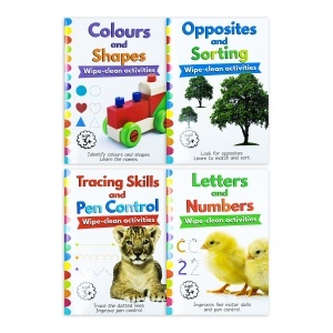 Wipe Clean: Let's Get Ready for School - 4 Book Set (Inc Pen) #BK341 - Img 3