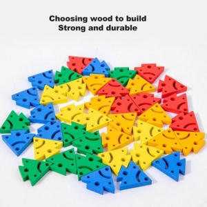 🌈Oferta zilei❗ Joc de Logica si Dezvoltare Cognitiva Montessori din Lemn #JJ5018 - Img 3