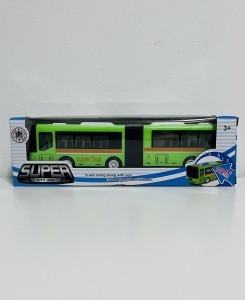 Autobuz articulat cu Lumini si Sunete, 26 cm, Verde #JJ5527 - Img 3