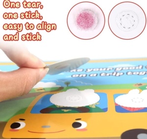 Carte interactiva Quiet Book Montessori, piese cu scai reutilizabile, In jurul Lumii, 10 pagini, #JJ5664 - Img 6