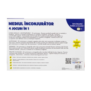 Joc Educativ Bilingv “Mediul Inconjurator” cu Anotimpurile, Lunile, Antonime, Animale, Fructe si Legume#JJ5125 - Img 8