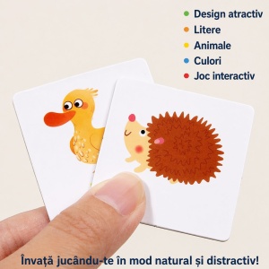 Joc educativ Carte Magnetica Montessori Recunoastere Litere si Formare Cuvinte #JJ5655 - Img 4