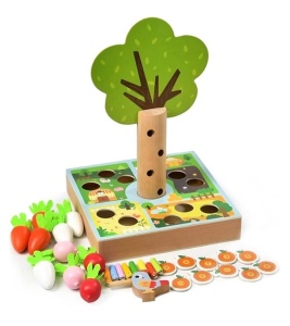 Joc Educativ din Lemn “Gradina Fermecata” cu Legume si Copac Magnetic #JJ5410 - Img 2