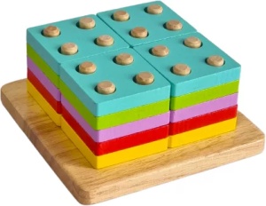 Joc geometric tip Tetris din lemn, potrivire logica, 20 planșe #JJ5011 - Img 5