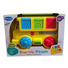 Jucarie Interactiva Pop-up Autobuz cu Lumini si Sunete #JJ5682 - Img 2