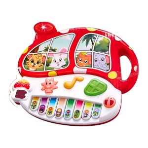 Jucarie muzicala Pian interactiv, forma de Ciuperca, cu animalute #JJ5248