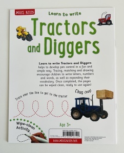 Learn to Write - Wipe Clean - Tractors and Diggers #BK364 - Img 9