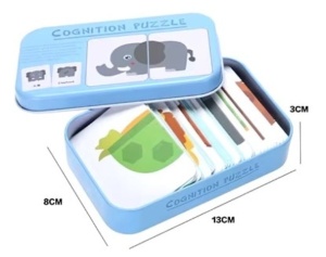 Puzzle Cognitiv Asociere in Cutie Metalica , Animale, 32 piese #JJ5311 - Img 7