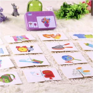 Puzzle cognitiv asociere în cutie metalică , Obiecte, 32 piese #JJ5026 - Img 2