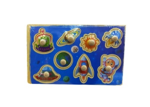 Puzzle incastru din lemn cu mâner Spațiu #JJ5053 - Img 2
