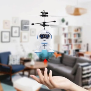 Robotel Zburator Interactiv cu Inductie palmara, USB, Alb #JJ5508 - Img 4