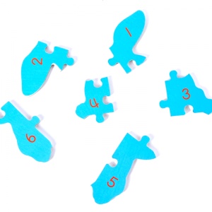 Set 6 Puzzle din carton, Model Animale, Piese Mari, 6 in 1 #JJ5580 - Img 5