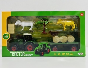 Set Ferma Animalelor: Tractor cu Lumini si Sunete, Animale si Accesorii #JJ5519