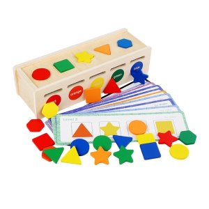 Sortator forme și culori din lemn tip Montessori #JJ5081 - Img 2